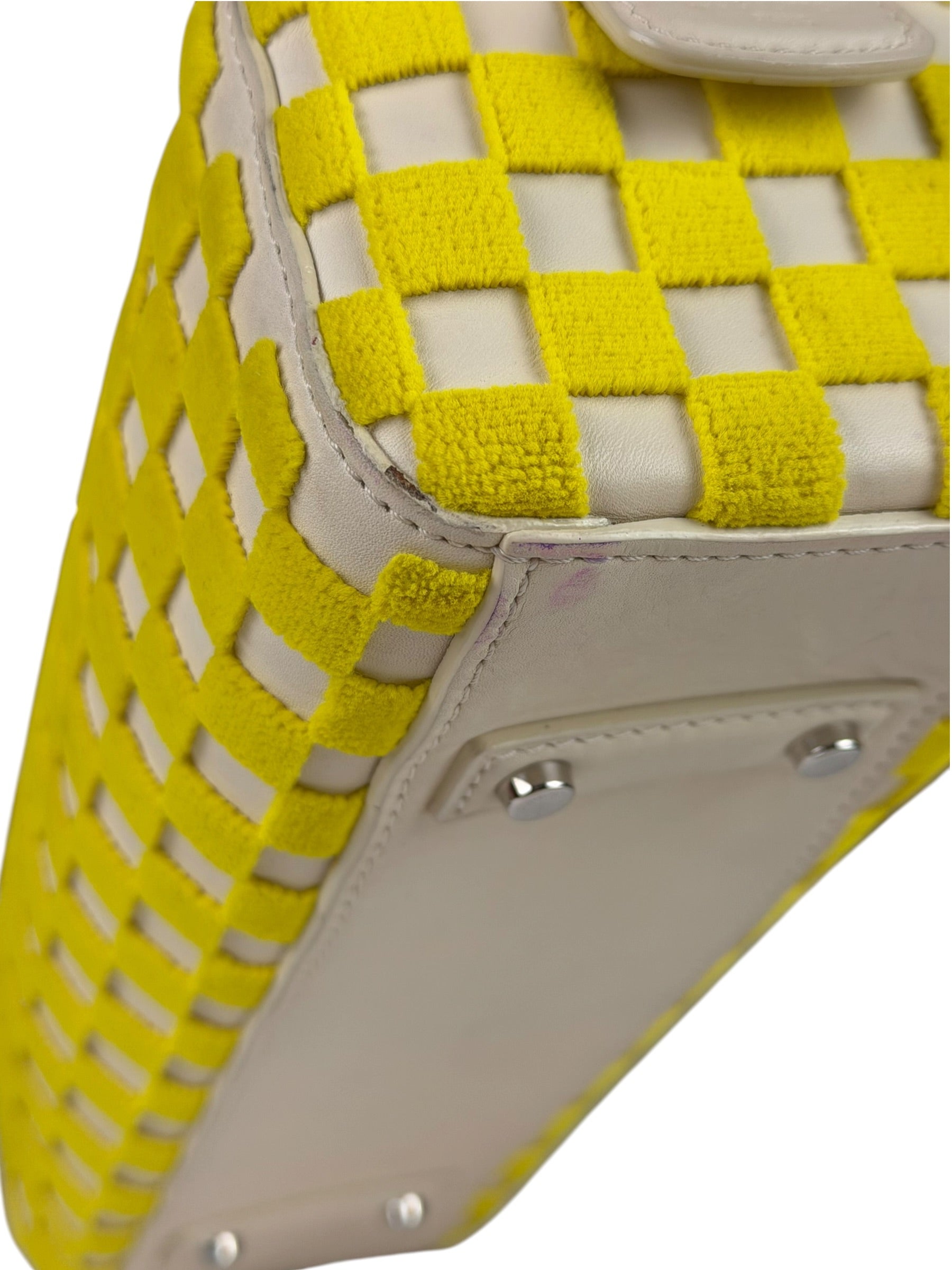 Louis Vuitton Cream/Yellow Damier Cubic Printemps Etè Speedy 2013