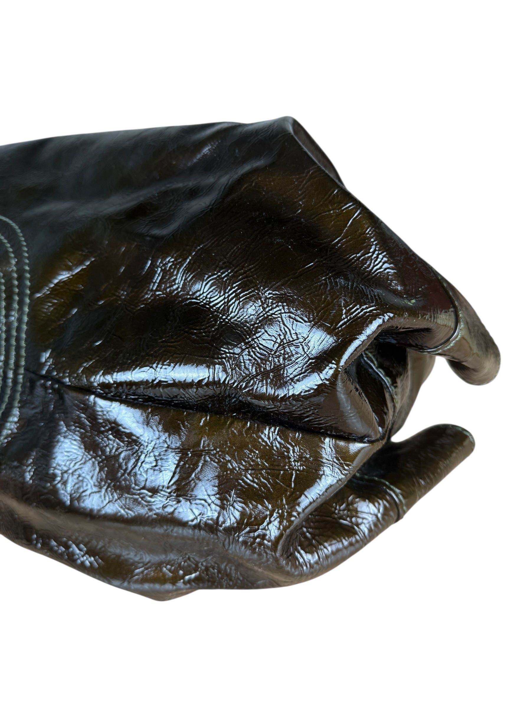 Loewe Vintage Nappa Aire Brown Patent Handbag