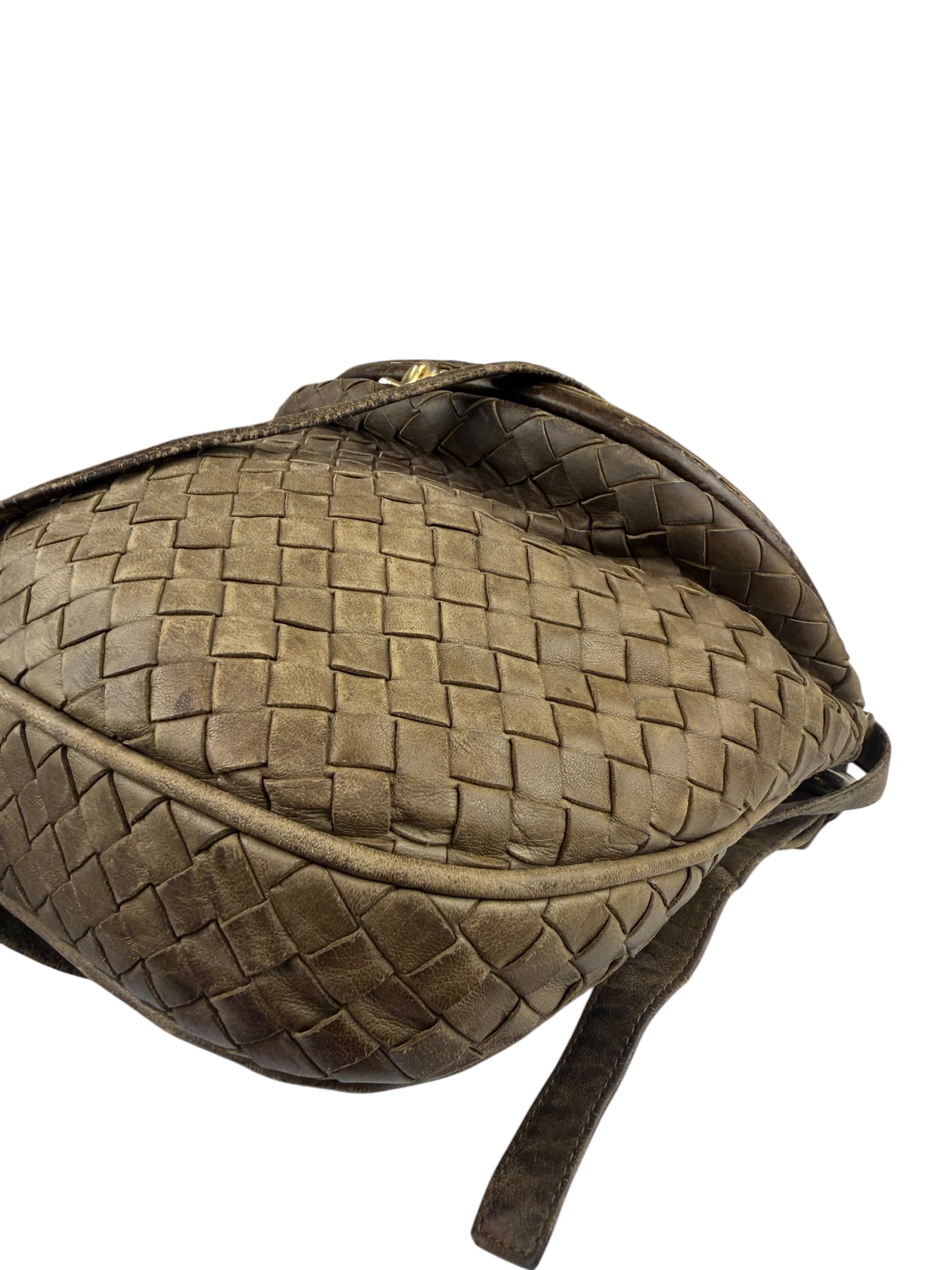 Bottega Veneta Brown Intrecciato Crossbody