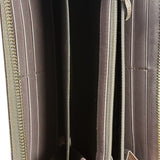 Gucci GG Embossed Metallic Lilac Leather Long Wallet