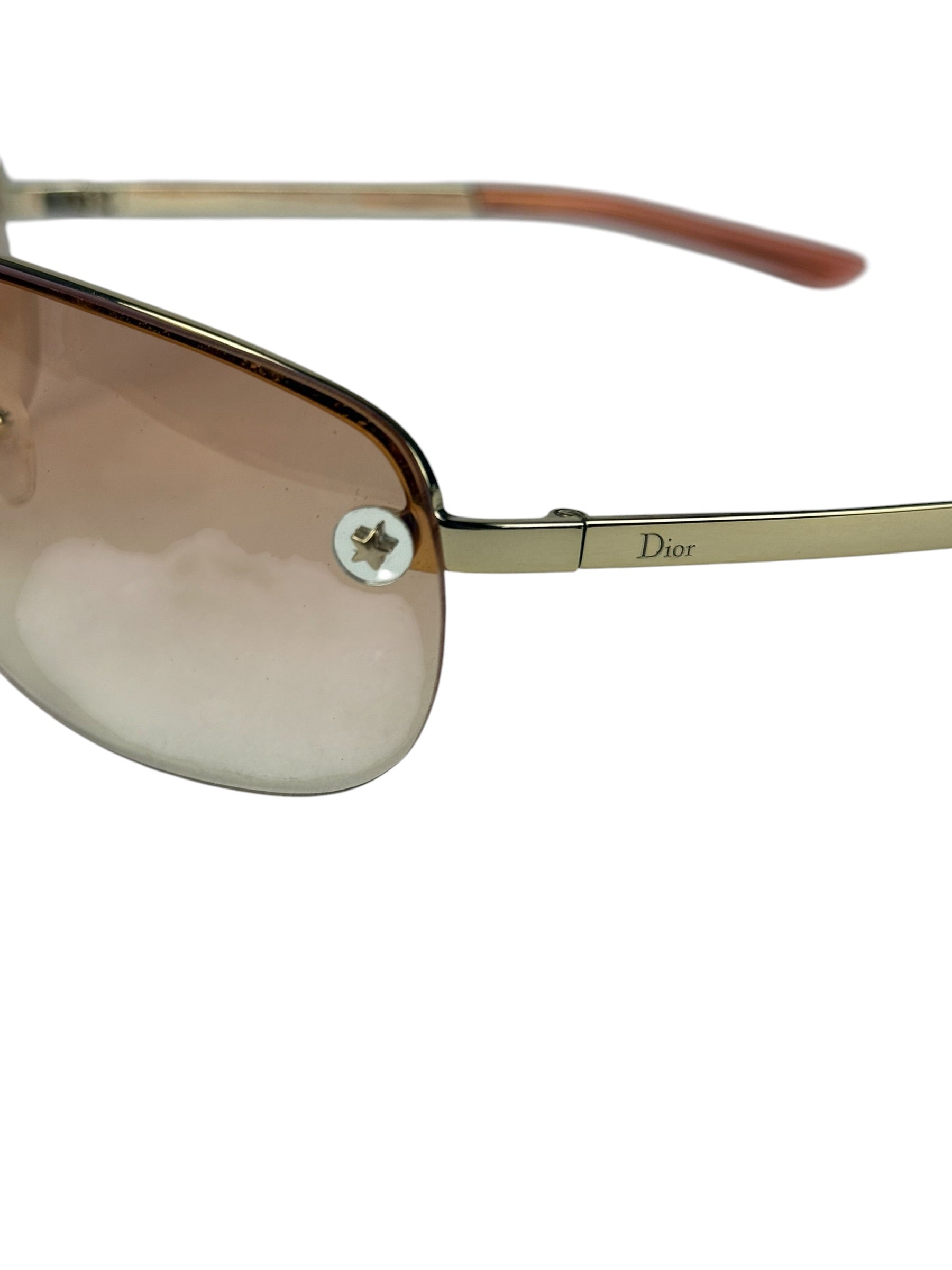 Christian Dior Vintage Pink Tinted Frame Sunglasses