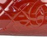 Chanel Red Patent Leather Chain Shoulder Bag 2012