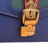 Gucci Navy Blue Sylvie Leather Crossbody Bag