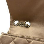 Chanel CC Limited Edition Gold Satin Quilted Flap Bag 2008