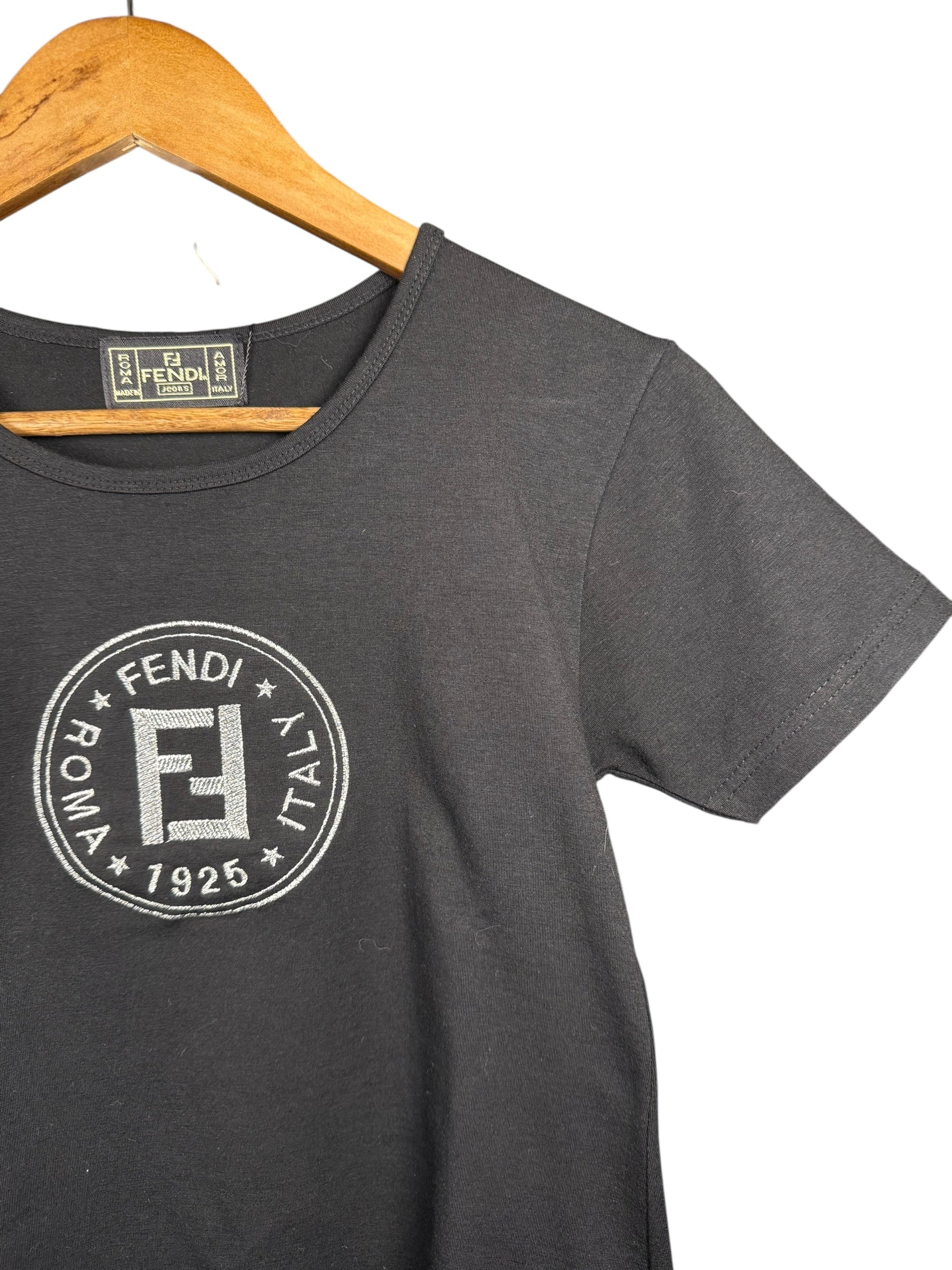 Fendi Embroidered Logo Top