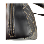 Chanel Vintage Black Leather Wild Stitch Bowler Handbag 2001