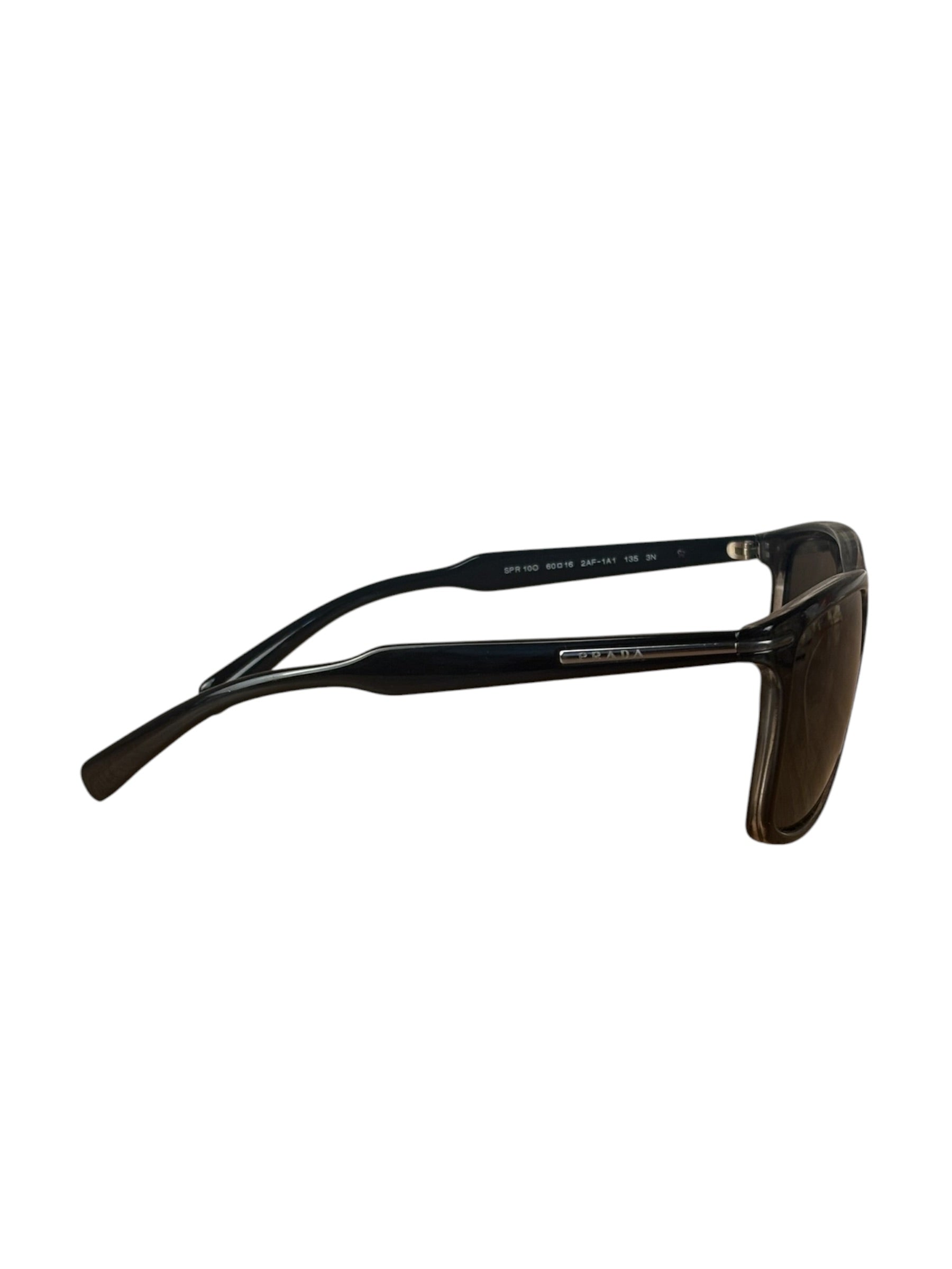 Prada Dark Gray Translucent Sleek Sunglasses