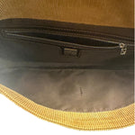 Fendi Brown Corduroy Baguette Shoulder Bag