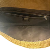 Fendi Brown Corduroy Baguette Shoulder Bag