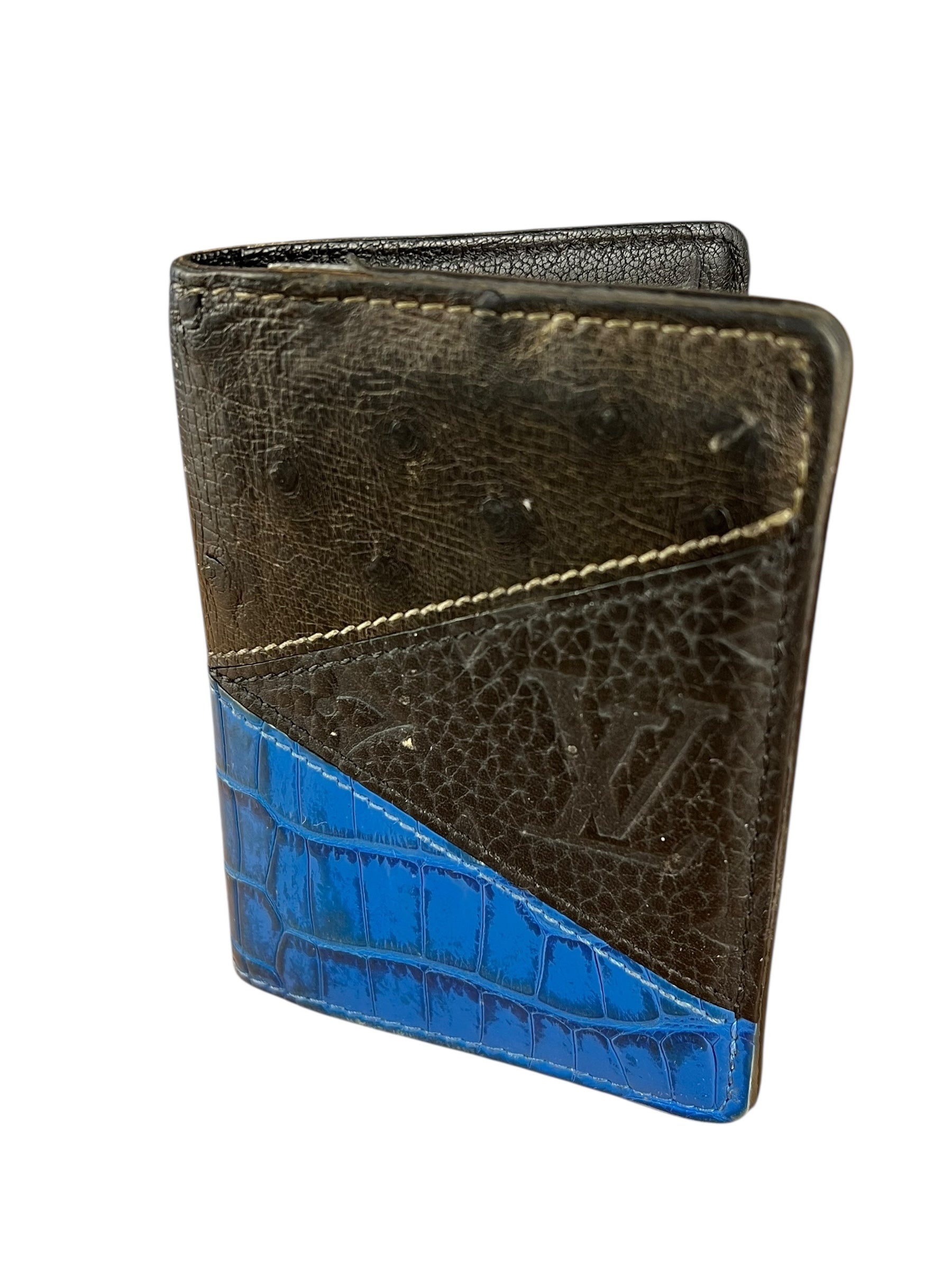 Louis Vuitton Ostrich Croc Pocket Organizer Wallet