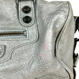 Balenciaga Mini Classic Leather City Bag Grey