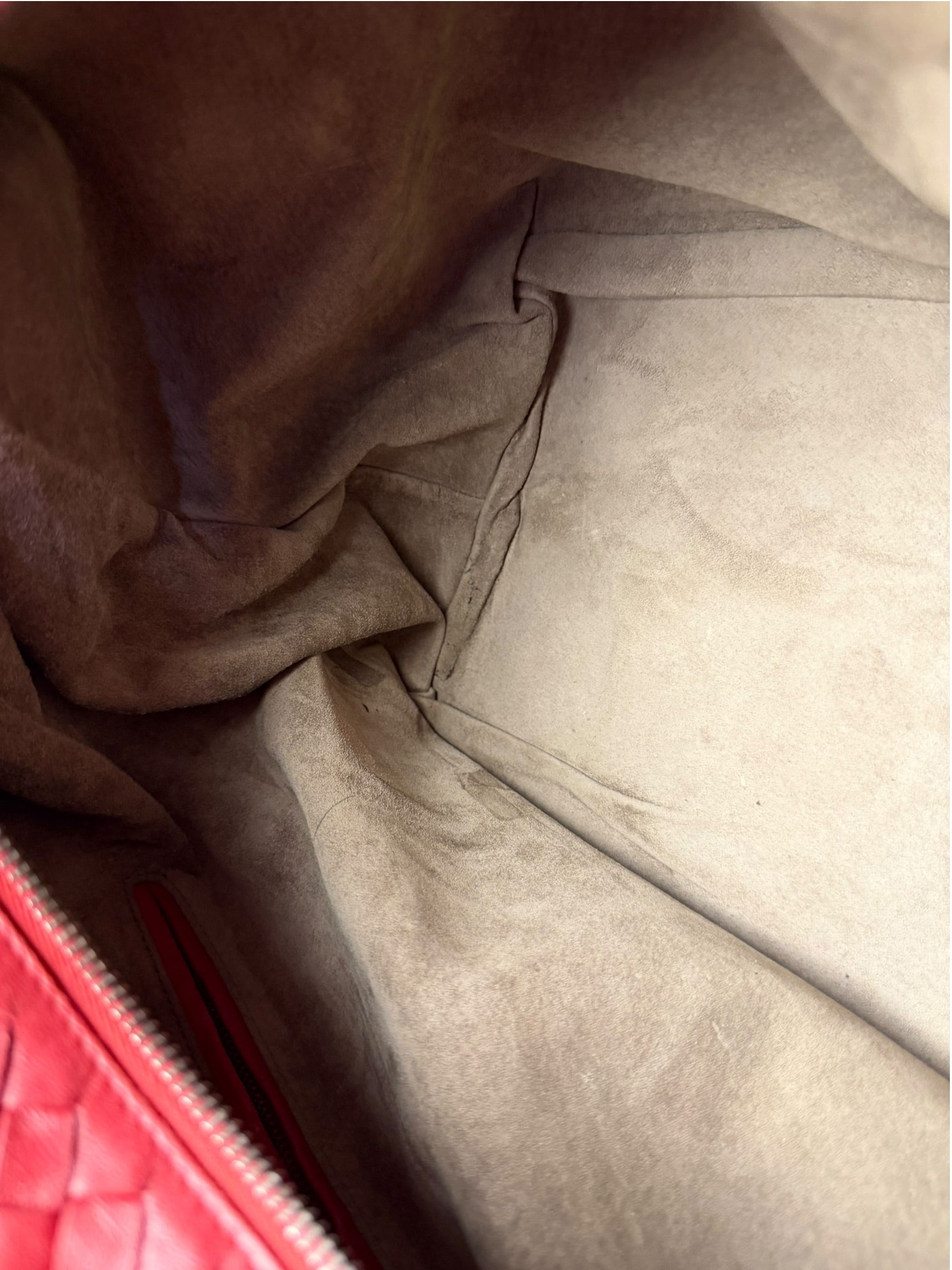 Bottega Veneta Red Intrecciato Montaigne Bag
