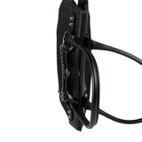 Gucci Black Leather Trim GG Horsebit Chain Shoulder Bag