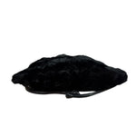 Fendi Black Faux Fur/Leather Trim Pouch