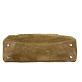 Balenciaga Rodeo Handbag Suede/Fleece Brown