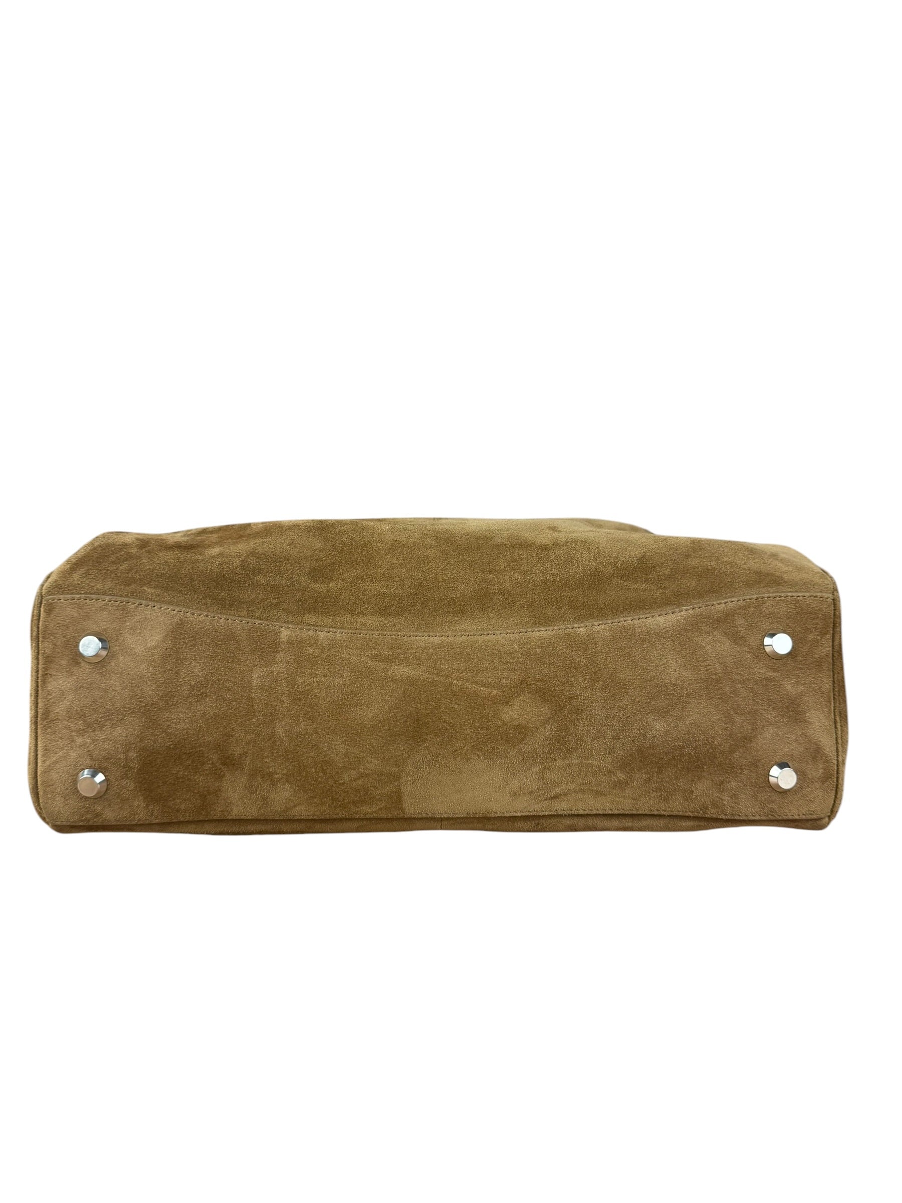 Balenciaga Rodeo Handbag Suede/Fleece Brown