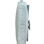 Fendi Blue Embossed Leather FF Baguette