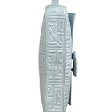 Fendi Blue Embossed Leather FF Baguette