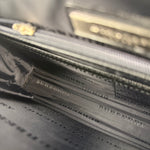Burberry Black Leather Zip Clutch Pouch