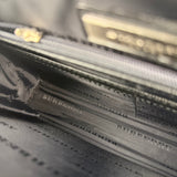 Burberry Black Leather Zip Clutch Pouch
