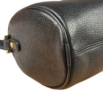 MCM Vintage Black Pebbled Leather Bowler Pochette