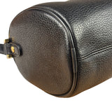 MCM Vintage Black Pebbled Leather Bowler Pochette