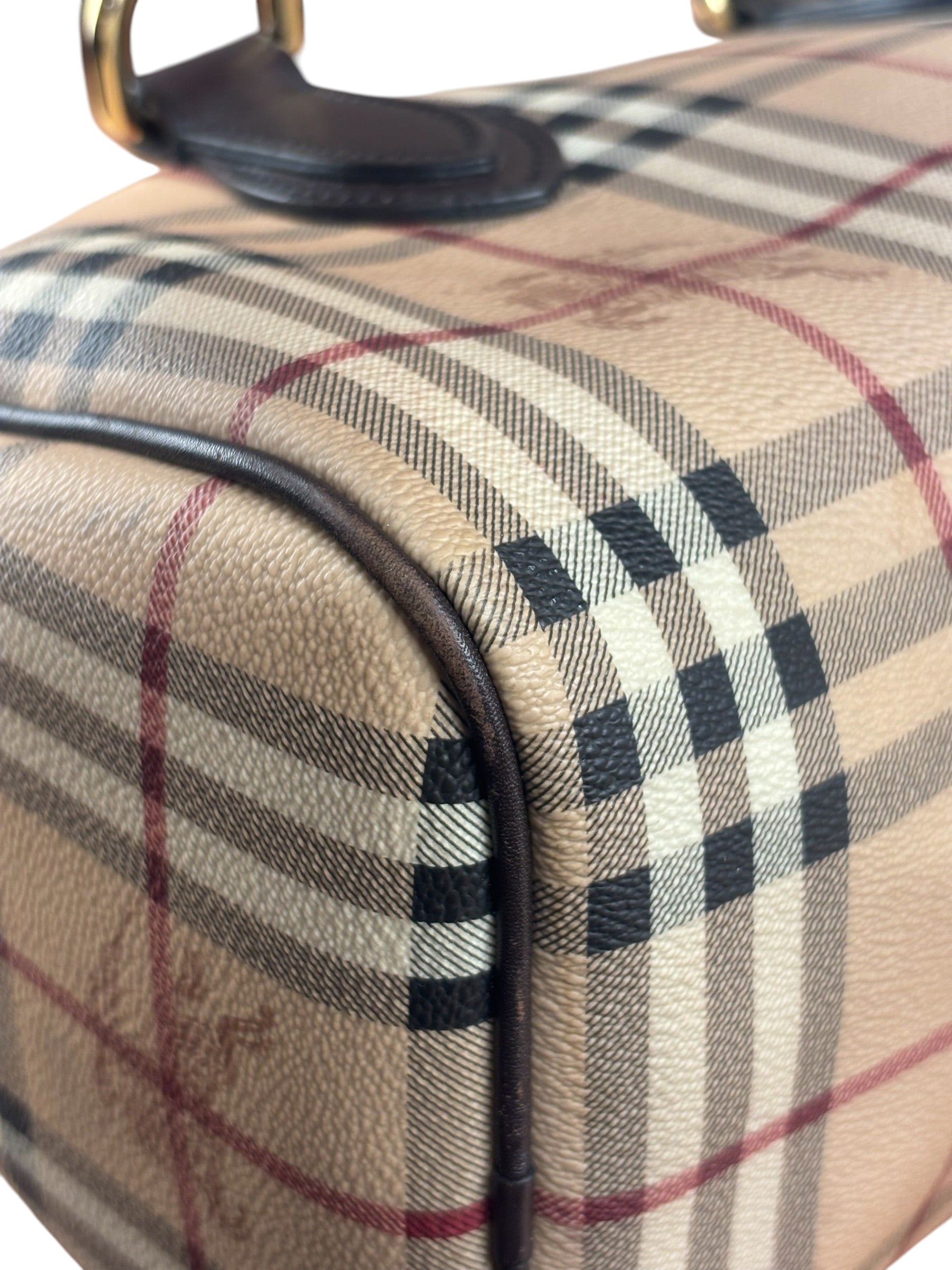 Burberry Vintage House Check Haymarkett Chester Bowling Handbag