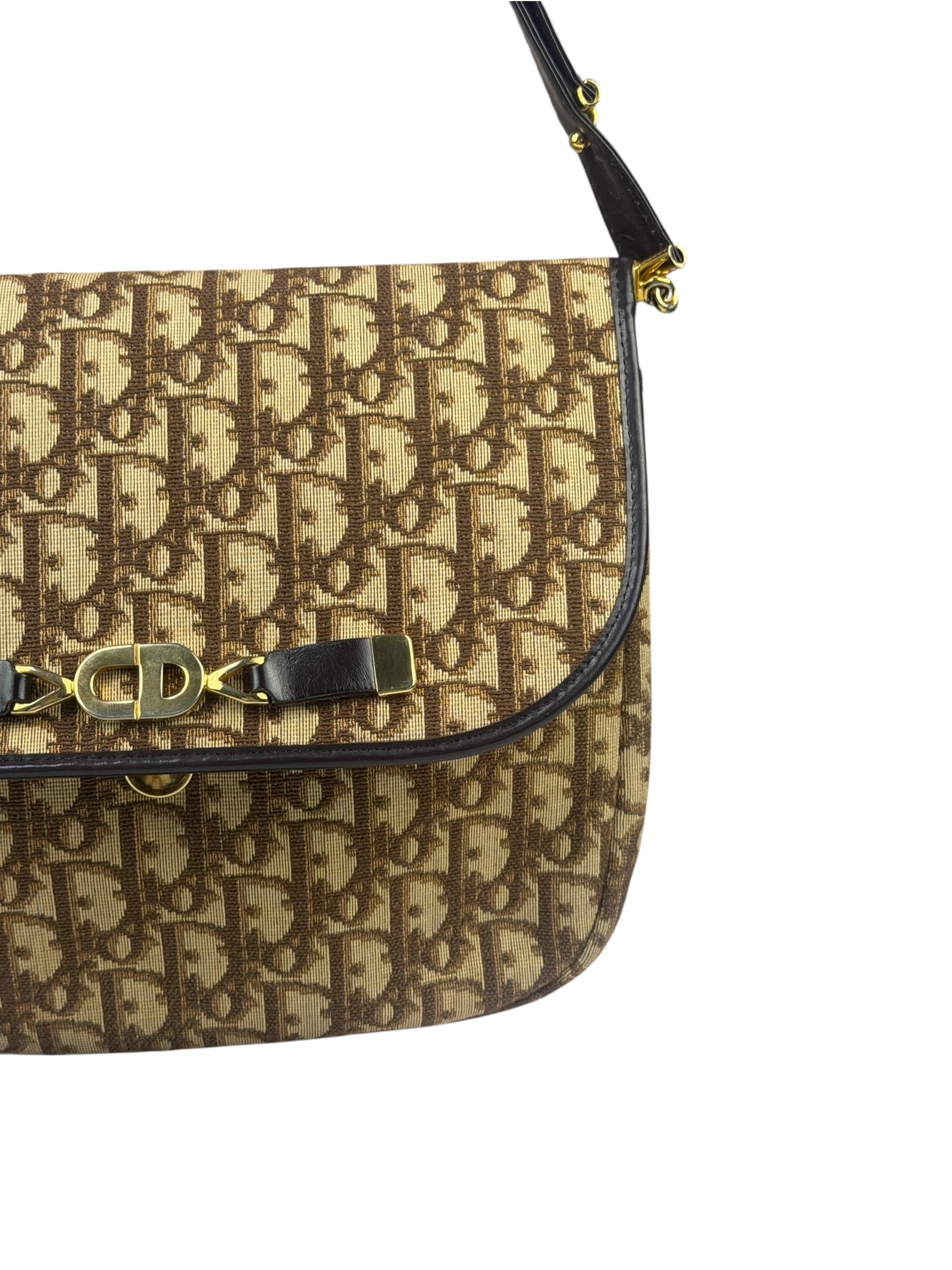 Christian Dior Vintage Brown Trotter Shoulder Bag