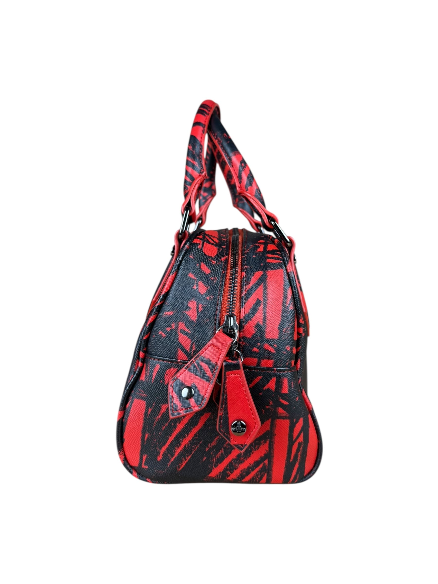 Vivienne Westwood Grafiti Plaid Boston Bag