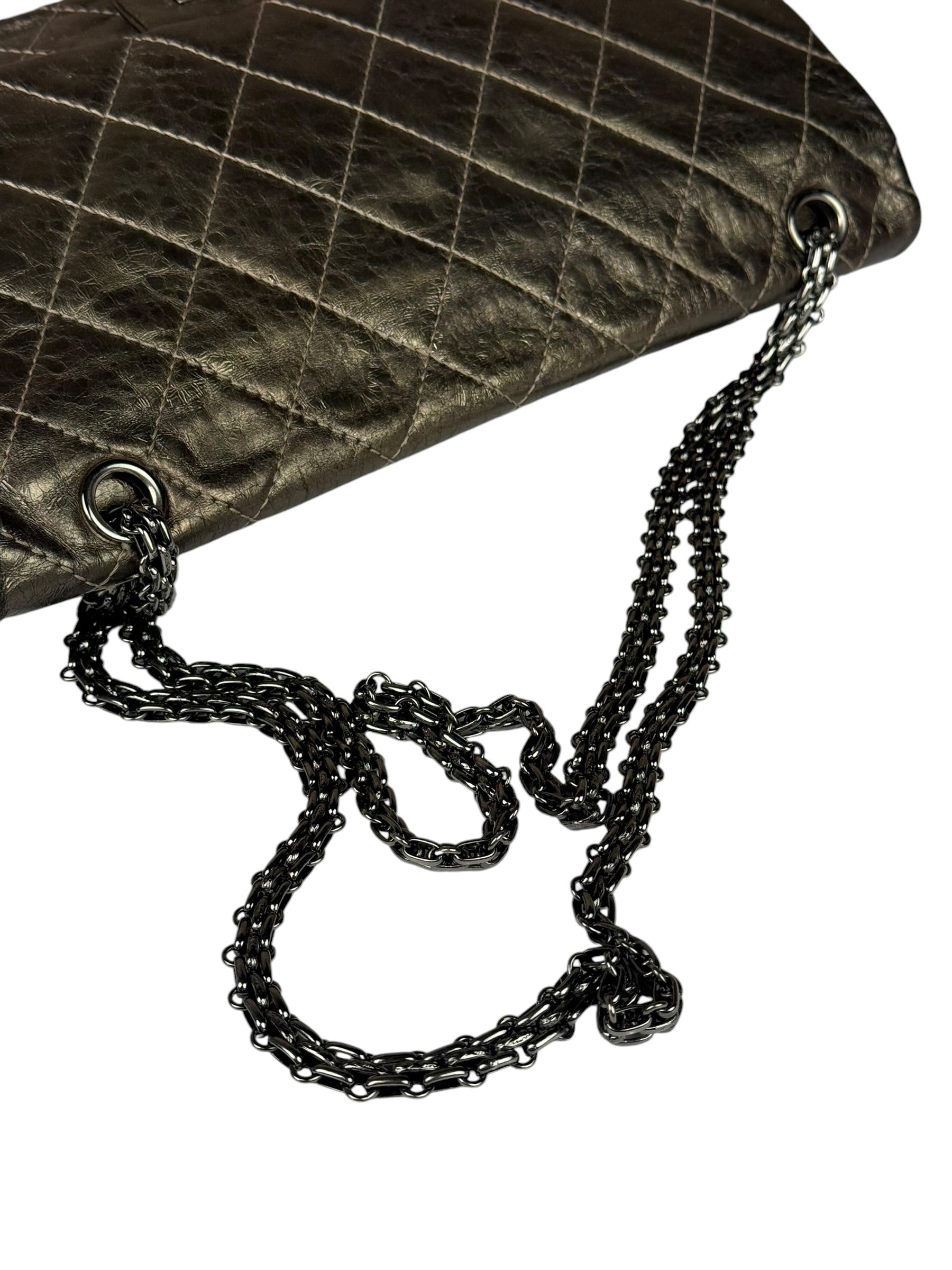 Chanel Metallic Quilted 2.55 Reissue Large Double Flap Bag '06-'08