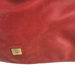 Fendi Red Leather Mamma Baguette Shoulder Bag
