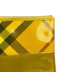 Burberry Yellow Vinyl Check Cosmetic Pouch