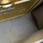 Christian Dior Diorever Gold Leather Clutch Bag