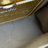 Christian Dior Diorever Gold Leather Clutch Bag