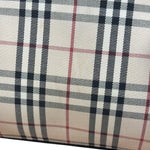 Burberry Vintage Leather Trim House Check Top Handle Bag