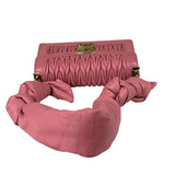 Miu Miu Pink Confidential Nappa Matelassè Leather Shoulder Bag