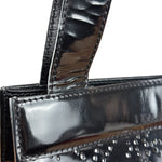 Chanel Black Patent Leather Perforated Camellia Tote Bag 2003