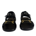 Gucci Black Cordovan Horsebit Sandals