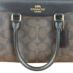 Coach Brown/Black Canvas Mini Darcie Carryall Two-Way Bag