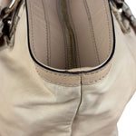 Gucci Vintage Beige Leather Ruched Handle Tote