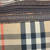 Burberry Leather House Check Boston Duffle Bag