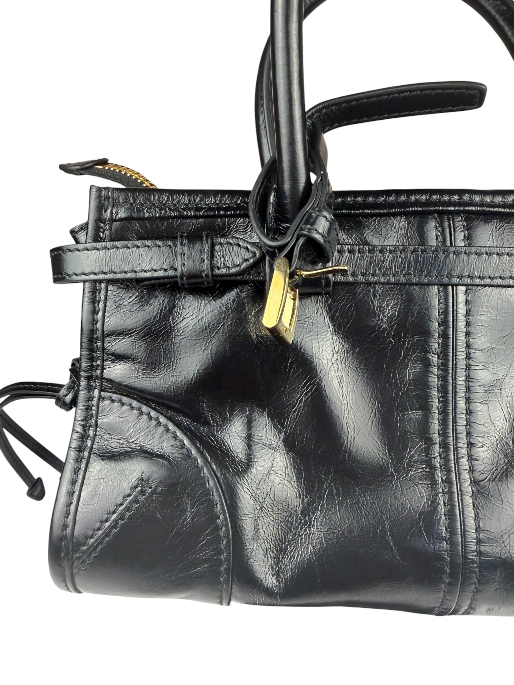 Prada Black Bonnie Calfskin Shoulder Bag
