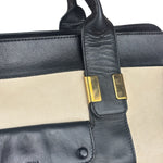Chloe Beige/Black Leather Alice Satchel/Tote Bag