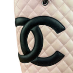 Chanel Black/Pink Cambon Quilted Leather Tote Bag 2004