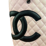 Chanel Black/Pink Cambon Quilted Leather Tote Bag 2004