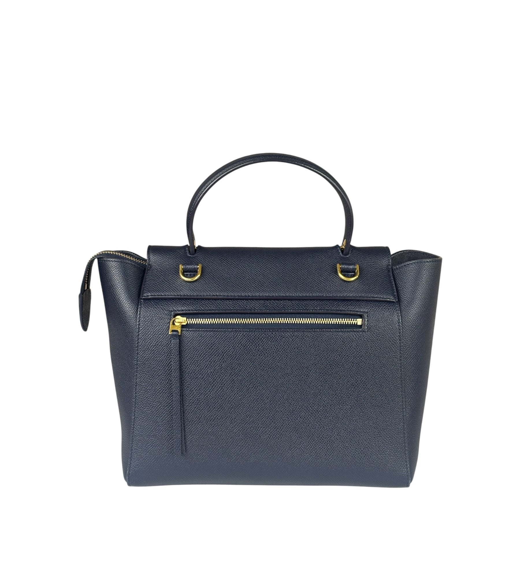 Celine Navy Grained Calfskin Belt Two-Way Bag