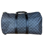 Louis Vuitton Canvas Damier Graphite Keepall Bandouliere Hand Bag