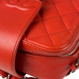 Chanel Red Quilted Lambskin Nano CC Box Camera Bag 2018
