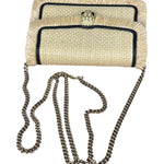 Bvlgari Serpenti Forever Mini Raffia Bag Beige