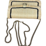 Bvlgari Serpenti Forever Mini Raffia Bag Beige